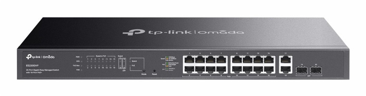 Omada - Switch, 20-Port, 16x PoE+ - Switch ES220GMP