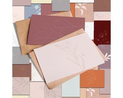 Systemyze 40x Wenskaarten Set Zonder Tekst – Ansichtkaarten Blanco – Met Enveloppen – Pastel Thema – Formaat A6