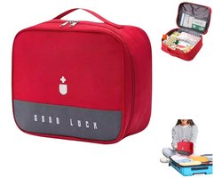 1 stuk - EHBO koffers - Reis EHBO - Kleine EHBO - EHBO Kit - rood - ehbo koffer - Grote medische opbergtas geschikt voor thuis, op kantoor en op reis - Verbanddoos - Verpleegdoos - EHBO-doos voor op reis