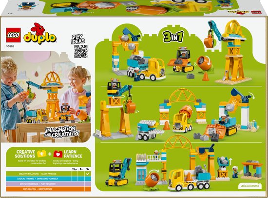 Doos van LEGO Duplo 10476 met afbeeldingen van speelgoedbouwwerken.