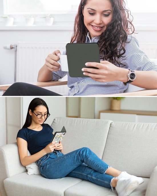 Beschermhoes 7 inch e-reader, Ultra Dun Lichtgewicht met Auto Wake/Sleep - Bloemenpatroon - Geschikt voor Kobo Libra Colour 7" 2024 Release. van Merkloos — afbeelding 5