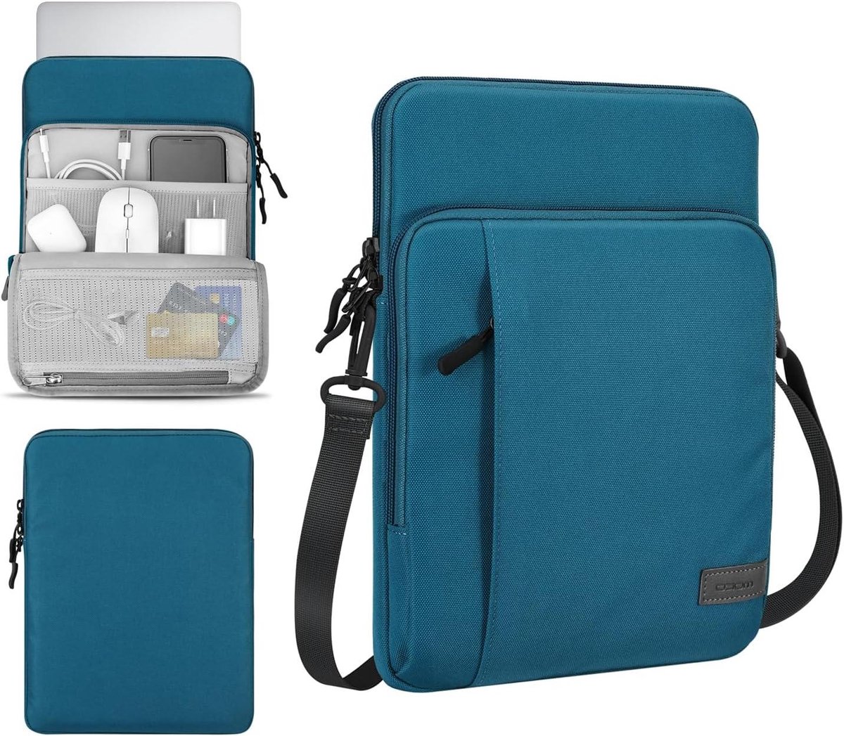 Laptop Sleeve Tas 13.3 Inch Met Pocket voor Macbook Pro & Air, Tab, Surface - Peacock Blue