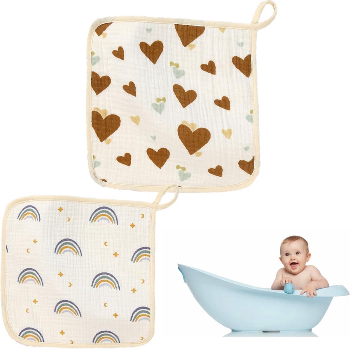 Stunq® Zacht en Veelzijdig Baby Handdoekenset met Schattige Motieven