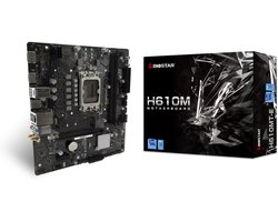 BIOSTAR H610MTE Moederbord – Socket LGA1700 – Micro-ATX – DDR4 – PCIe 4.0 – HDMI & DisplayPort – Voor Intel 12e, 13e & 14e Gen