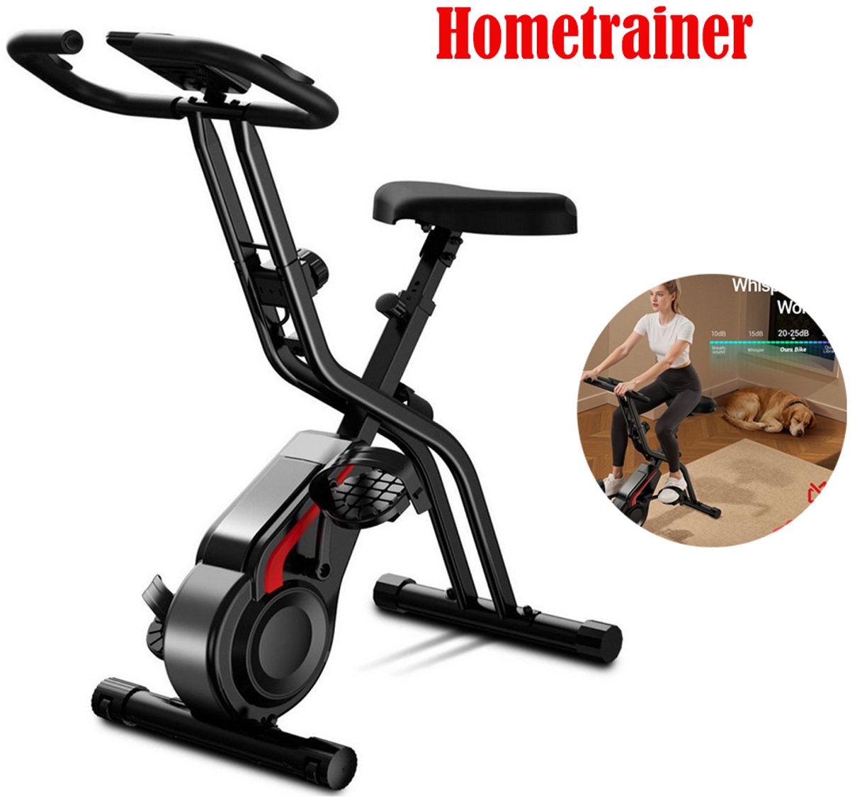 Een Stille Hometrainer met Weerstandsregeling - Een - €120,99