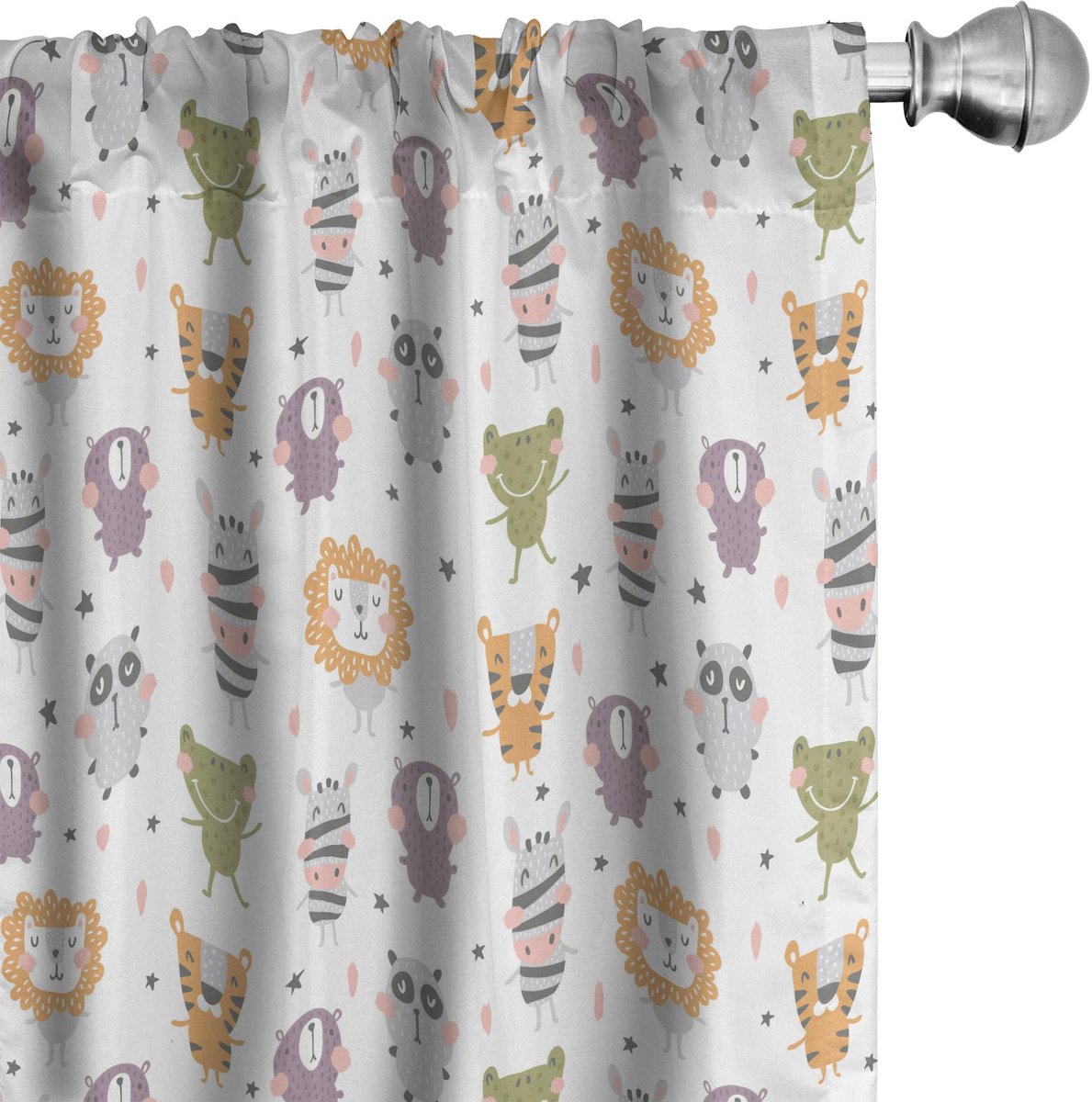ABAKUHAUS Zoo Gordijnen – 2x75x245 cm – Multicolor Mehrfarbig