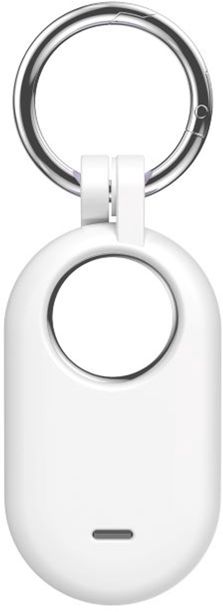 Sleutelhanger geschikt voor Samsung SmartTag 2 - Taghouder - Siliconen - Wit - CHPN