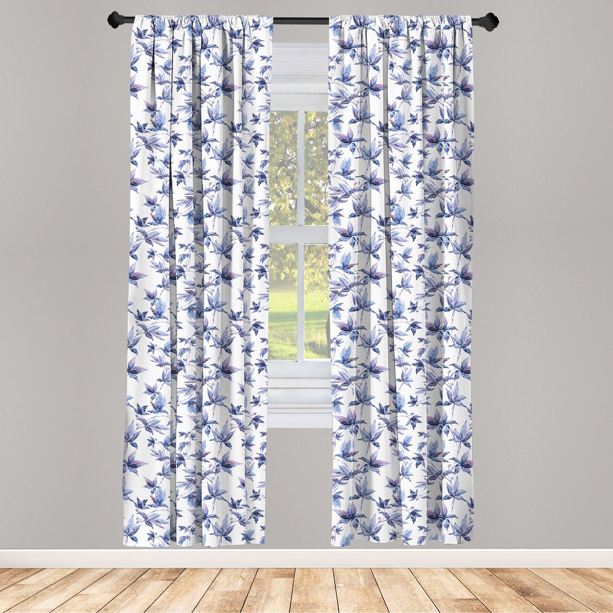 ABAKUHAUS Indigo raamgordijnen – 2-delige – 75x245 cm – donkerblauw