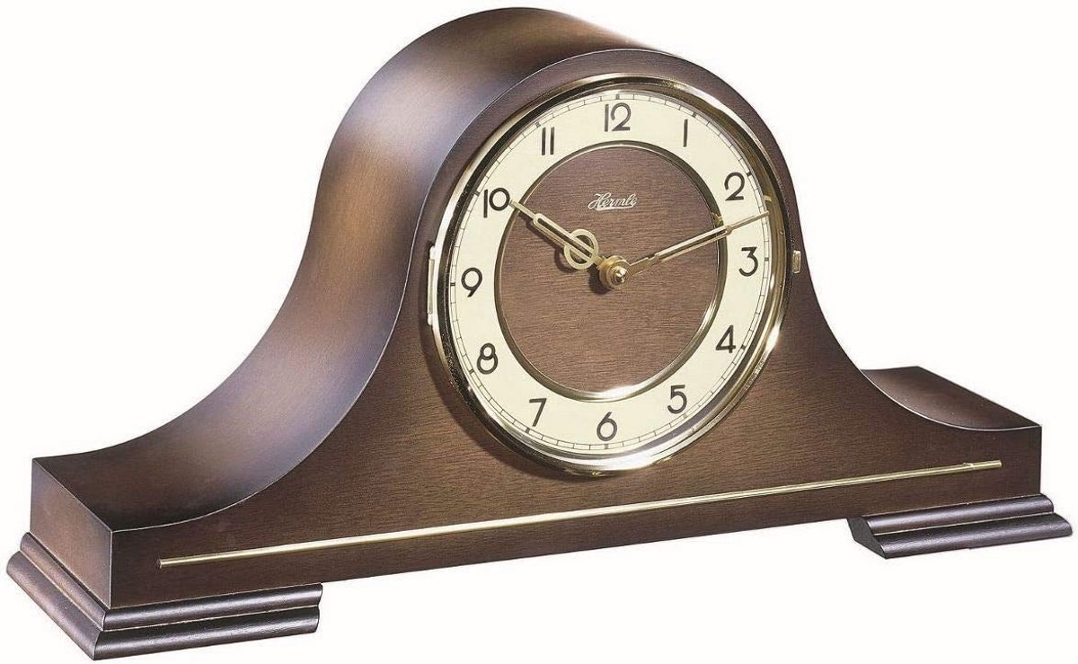 Klassieke Tambour Tafelklok met Glazen Bezel - Stijlvol Design voor op de Schouw