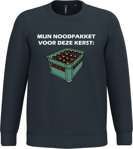 Pull de Noël Forfait d'urgence | Pulls de Noël moches pour hommes et femmes | Pull de Noël | Marine | taille XL