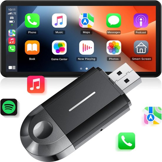 Draadloze CarPlay en Android Auto Adapter - USB Plug & Play voor ...