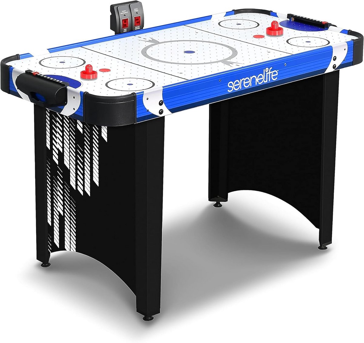 Luchtijshockeytafel met LED Scorebord en Accessoires - 122cm Speeltafel voor Binnen