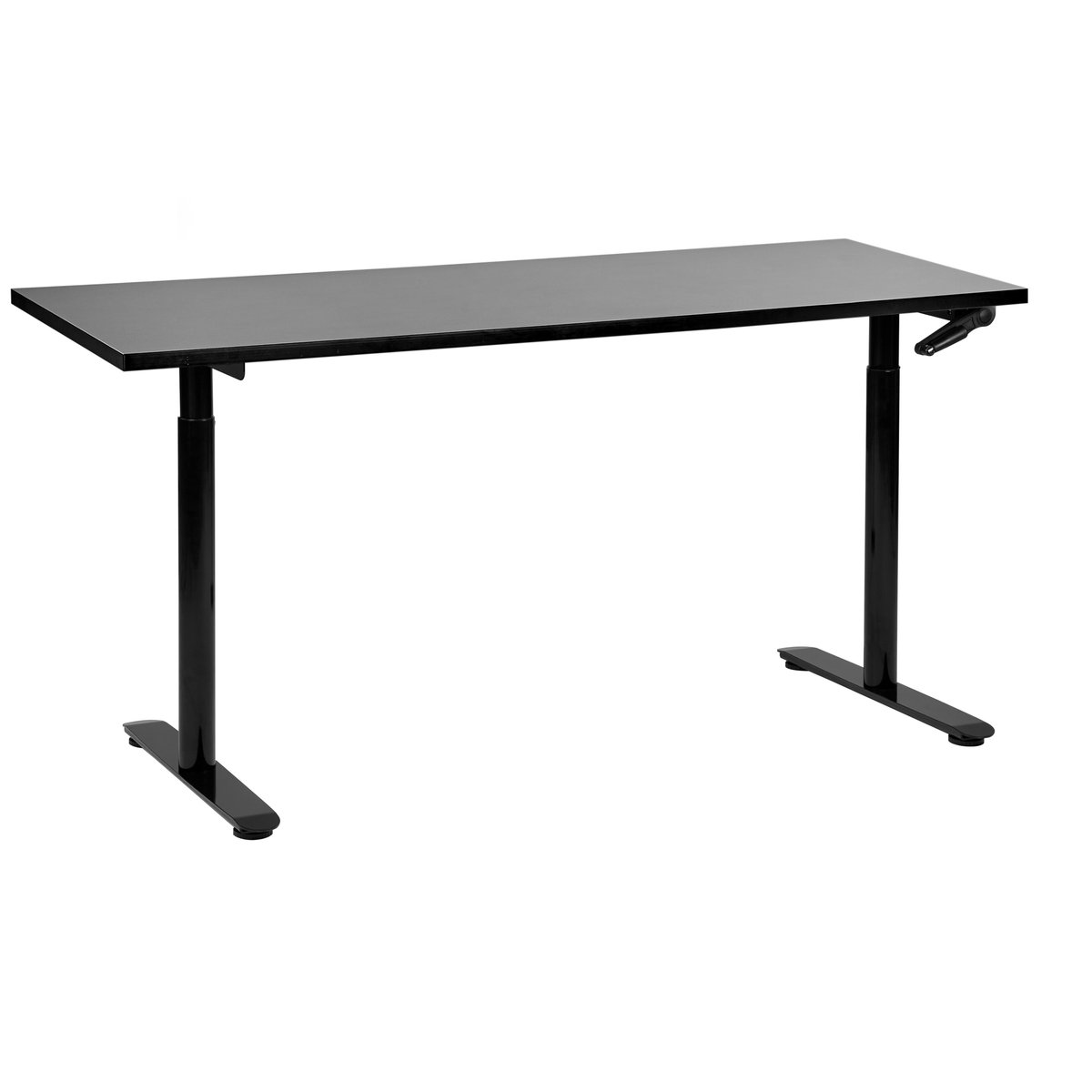 DESTINAS - Verstelbaar bureau - Zwart - Spaanplaat