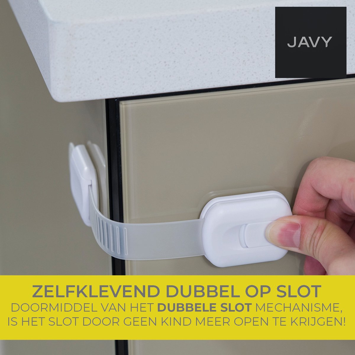 JAVY Magneet Kinderslot – 12x Kastsloten + 3 Extra Veiligheidssloten | Magnetisch Kinderslot Zonder Boren | Keukenkast, WC, Oven & Laden Beveiliging | Baby Proof Cabinet Locks Set – foto 2