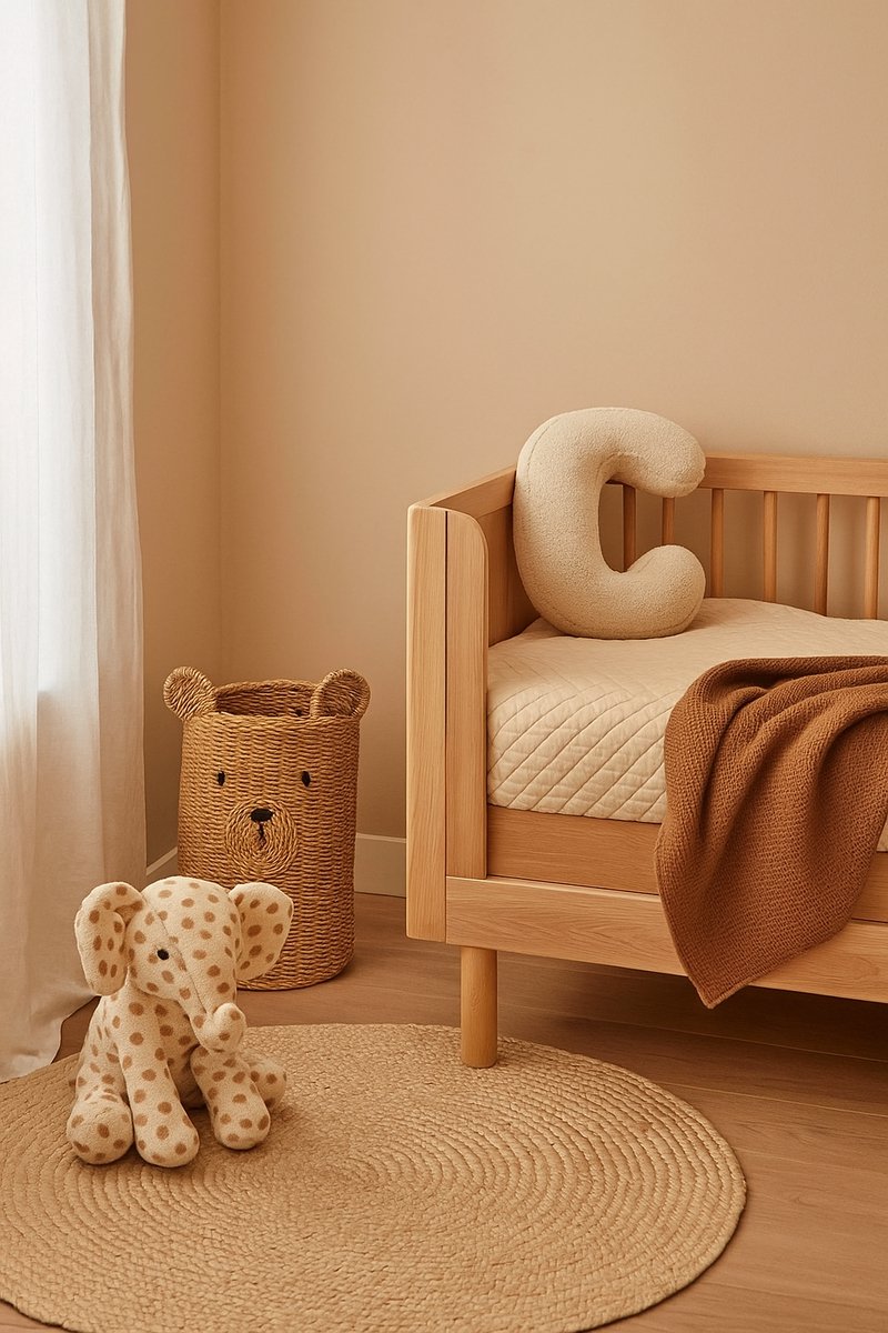 Kraamcadeau Teddy Letterkussen C - Zacht Letter Kussen voor de Babykamer - 40 x 35 cm - Gepersonaliseerd Babycadeau met Naam Letter - Decoratie Kinderkamer