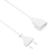 Allteq - Euro verlengkabel - Wit - 5 meter