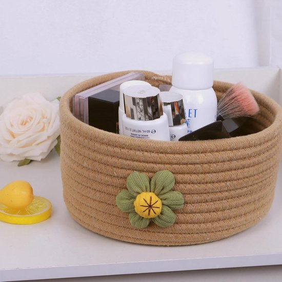 Ronde opbergmanden Aleya van zeegras, set van 2