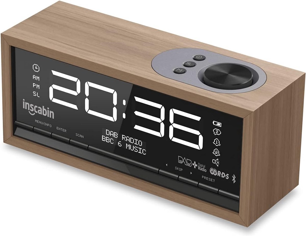 Digitale DAB+ FM Radio met Wekker en Bluetooth Speaker - Draadloos Stereo Geluid