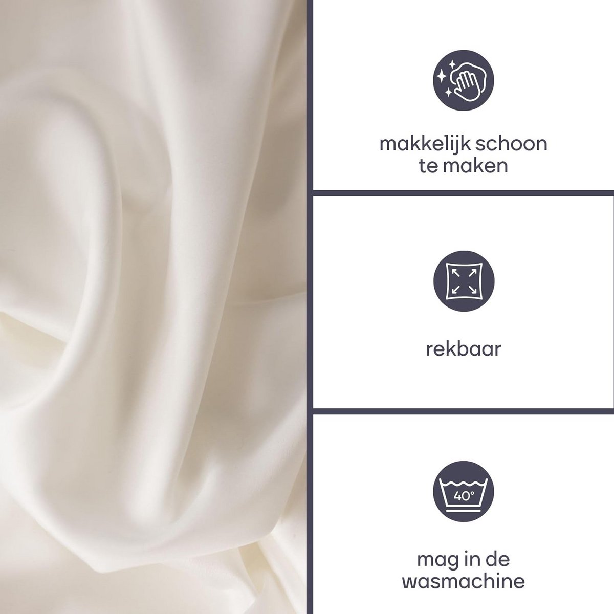 Rekthoekig Tafelkleed Spandex Stretch Wit 180x75x74cm Strakke Pasvorm en Wasbaar