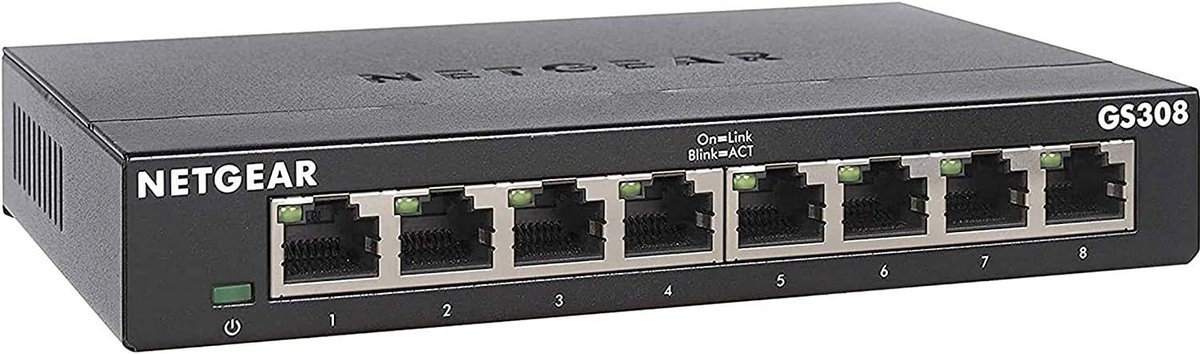 8-Poorten Gigabit Ethernet Switch - Plug & Play Netwerkverdeler voor Thuis en Kantoor