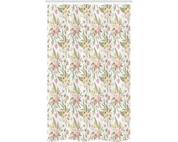 ABAKUHAUS Engelse Tuin – Douchegordijn 120x180 cm – Veelkleurig, 12 haken