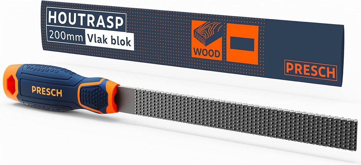 Houten Rasp Vlak 200mm - Professionele Houtvijl Dubbelzijdig voor Hard en Zacht Hout
