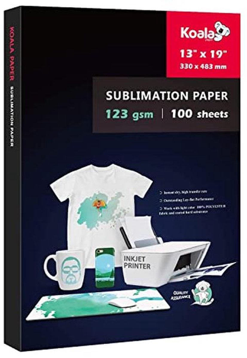 Sublimatie Warmteoverdracht Papier 13X19 Inch - 100 Vellen voor Inkjet Printer