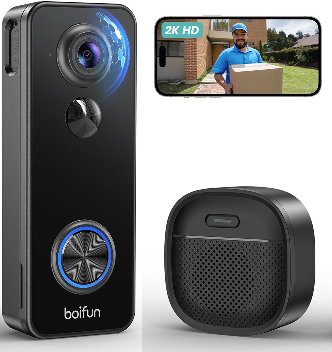 BOIFUN J7 Slimme Video Deurbel met Nachtzicht