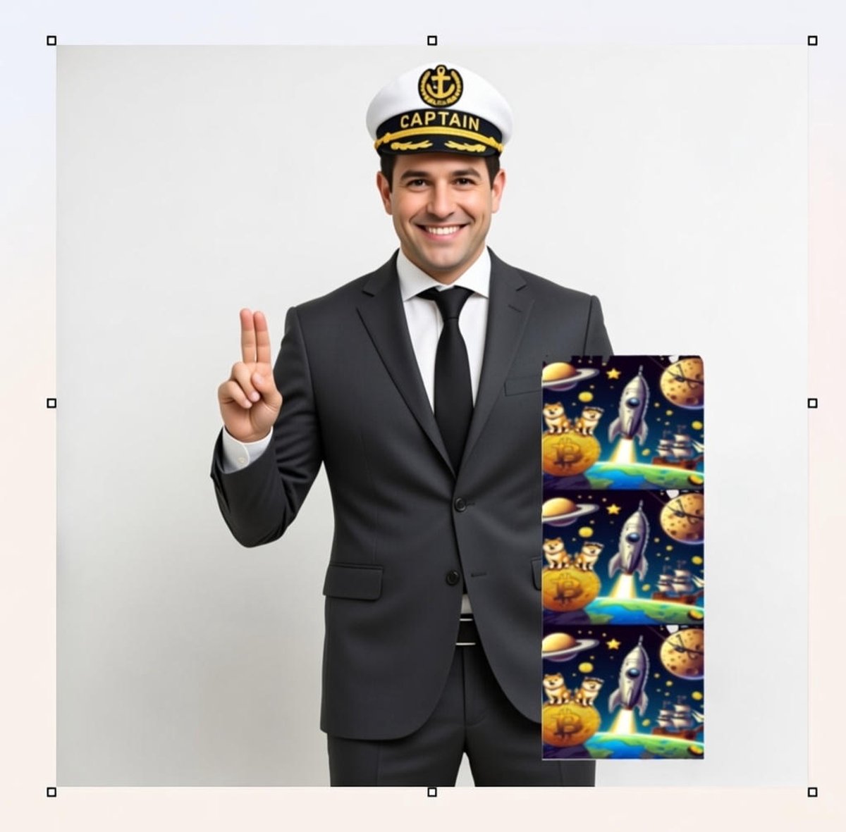 Crypto Handdoek Dogecoin Piraten 30x100cm - Kerst Carnaval Zweetband Piratenpartij - one size