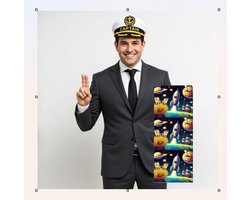 Omslag van Crypto Handdoek Dogecoin Piraten 30x100cm - Kerst Carnaval Zweetband Piratenpartij - one size