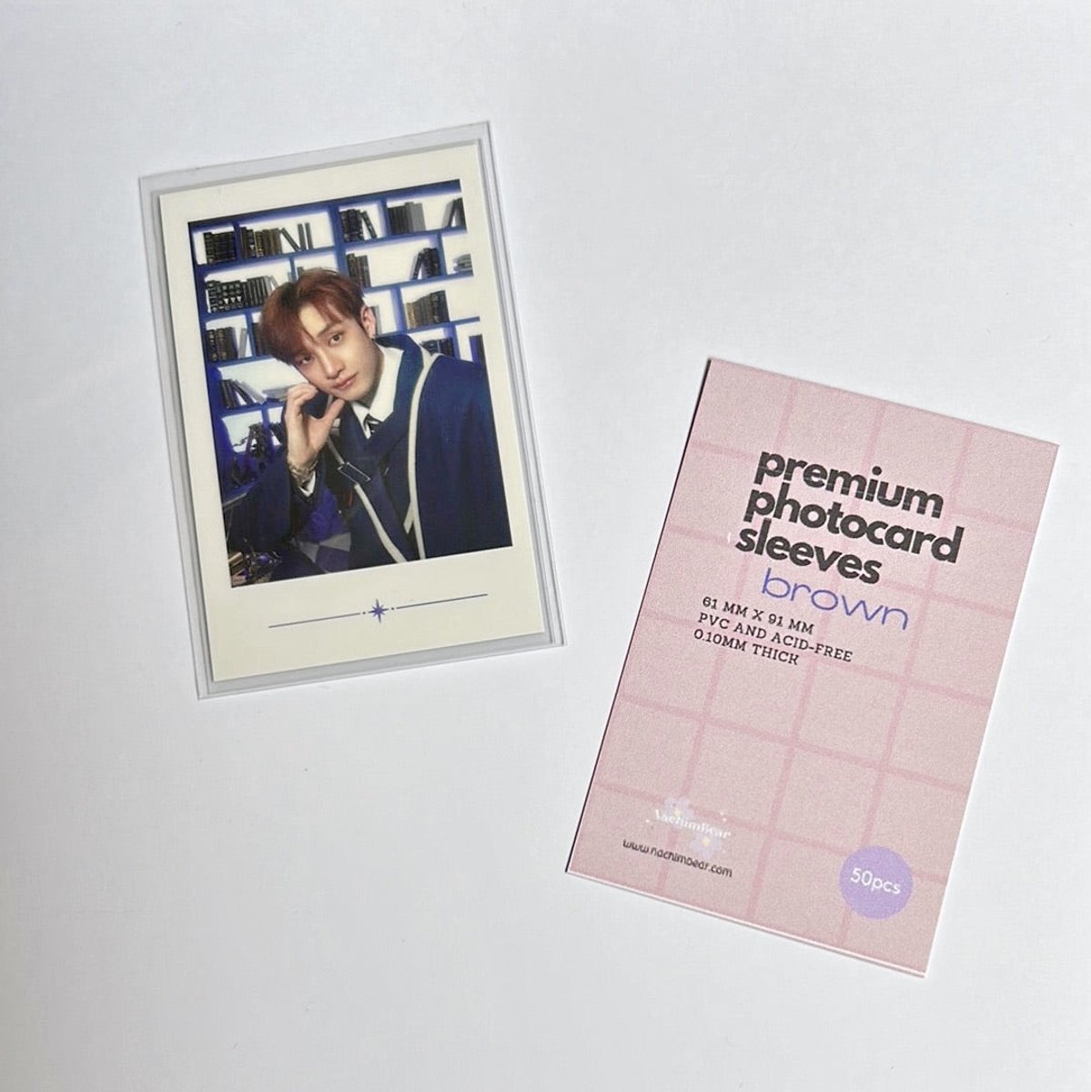 NachimBear K-Pop Premium Photocard Sleeves - Brown