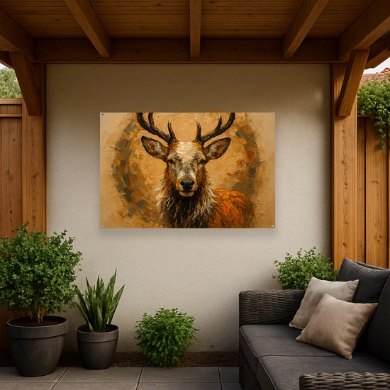 Edelhert – buiten – tuin – Tuinposter – 60x40 cm