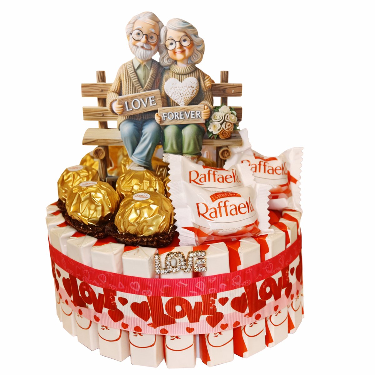 Snoeptaart “Love Forever” – Luxe Chocoladecreatie - Luxecadeaumanden