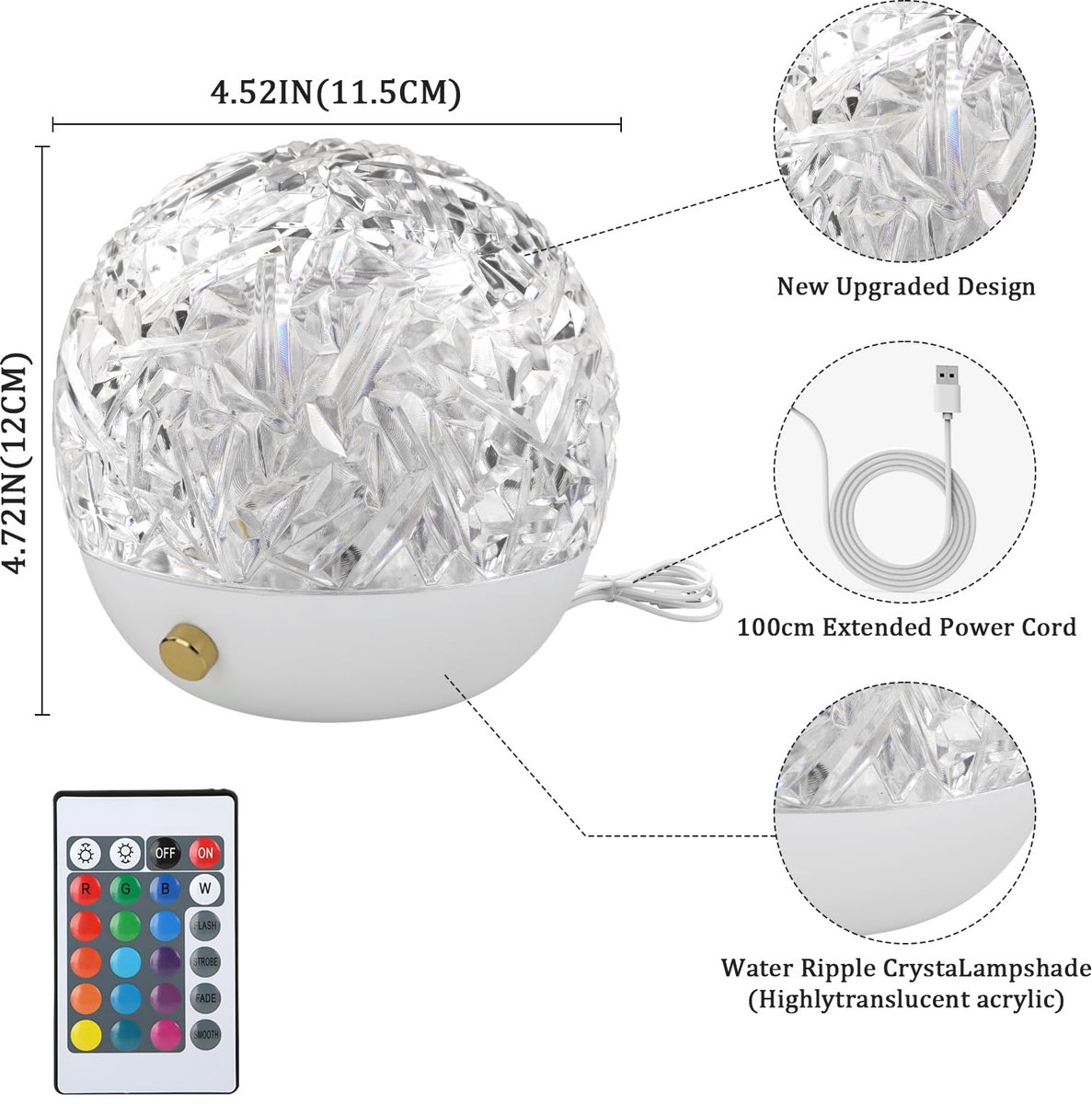 longziming -Ocean Wave & Galaxy-Projector – Roterende Oceaanlamp met 3D-Effect – Galaxy Projector met 16 Kleuren en 4 Lichtmodi – Touch- en Afstandsbediening – Sfeerverlichting voor Slaapkamer en Woonkamer – foto 2