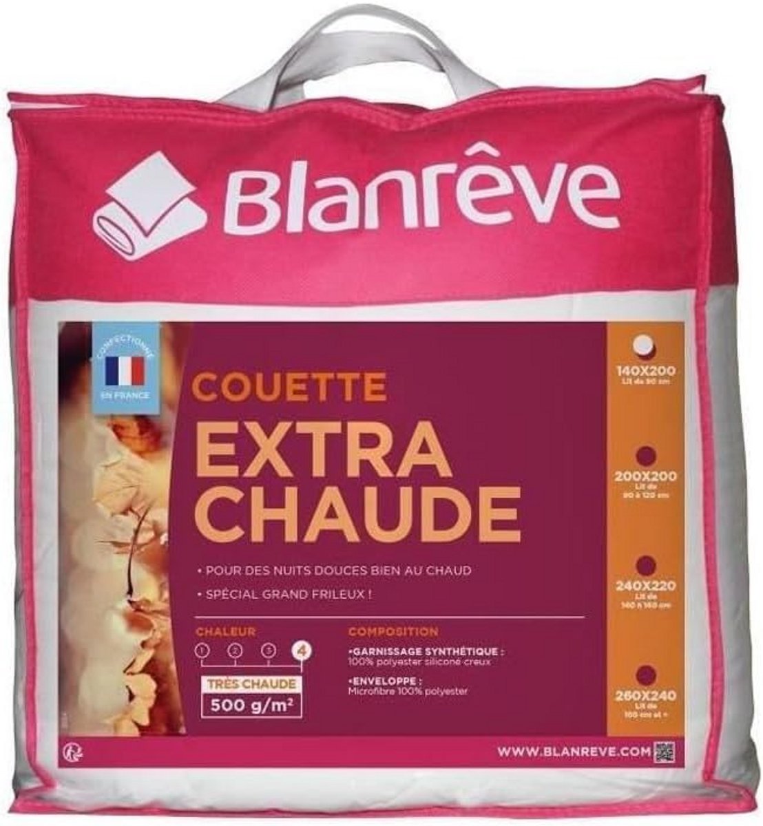Microfiber Dekbed 140x200 cm - Extra Warm - Wit