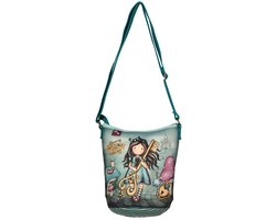 Schoudertas Gorjuss Curiosity Grijs Groen (19.5 x 18.8 x 11 cm)