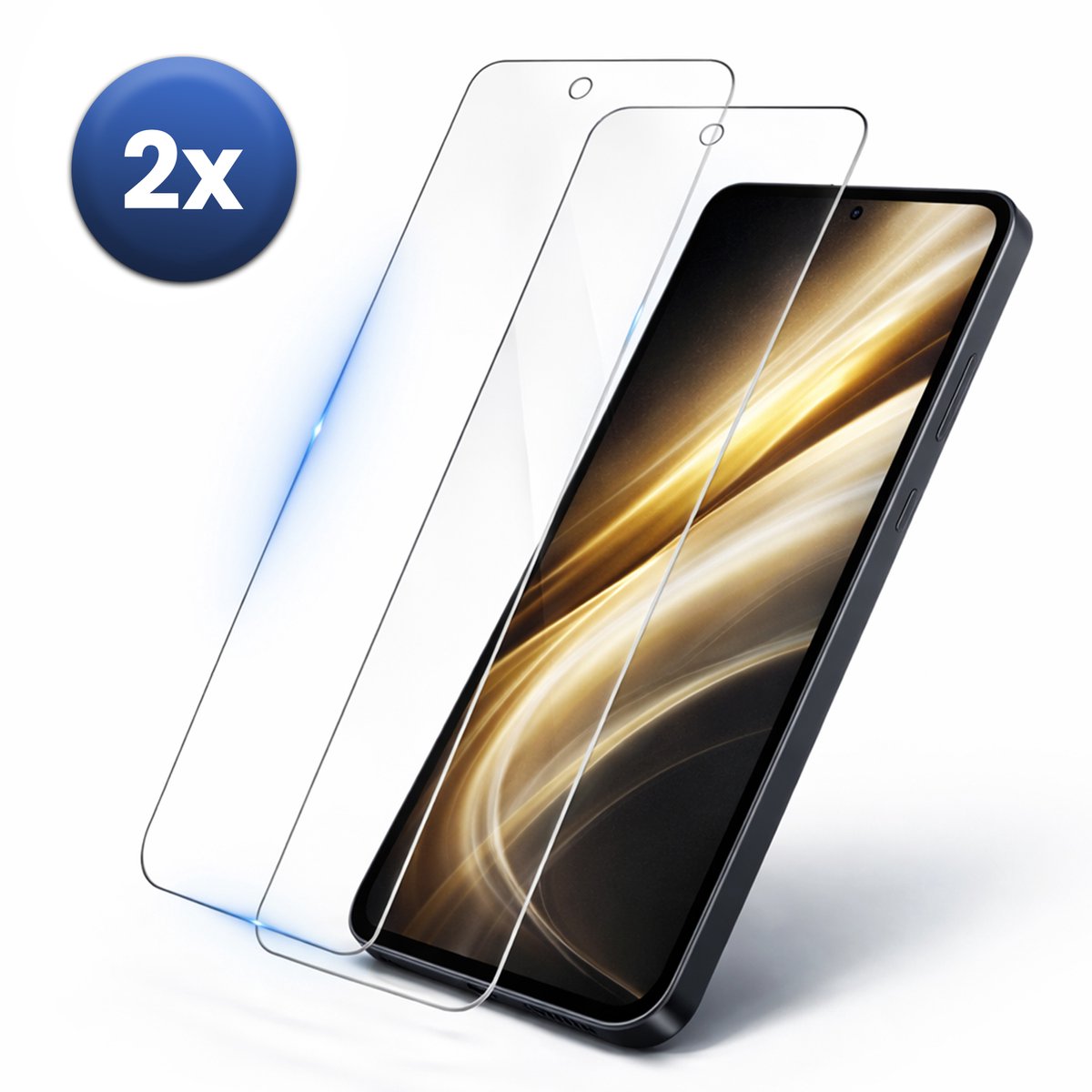 Screenprotector Geschikt Voor Samsung Galaxy S24/S25– 2-Pack – Gehard Glas 9H – Bubbelvrij – Case Friendly