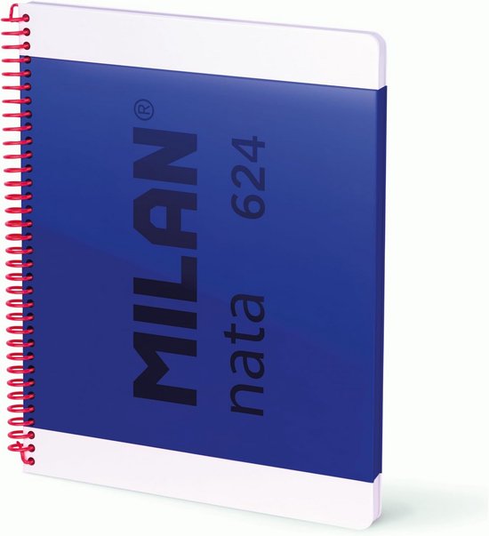 Milan Notebook A4 met spiralbinding, hardcover en schrift, 80 bladen ...