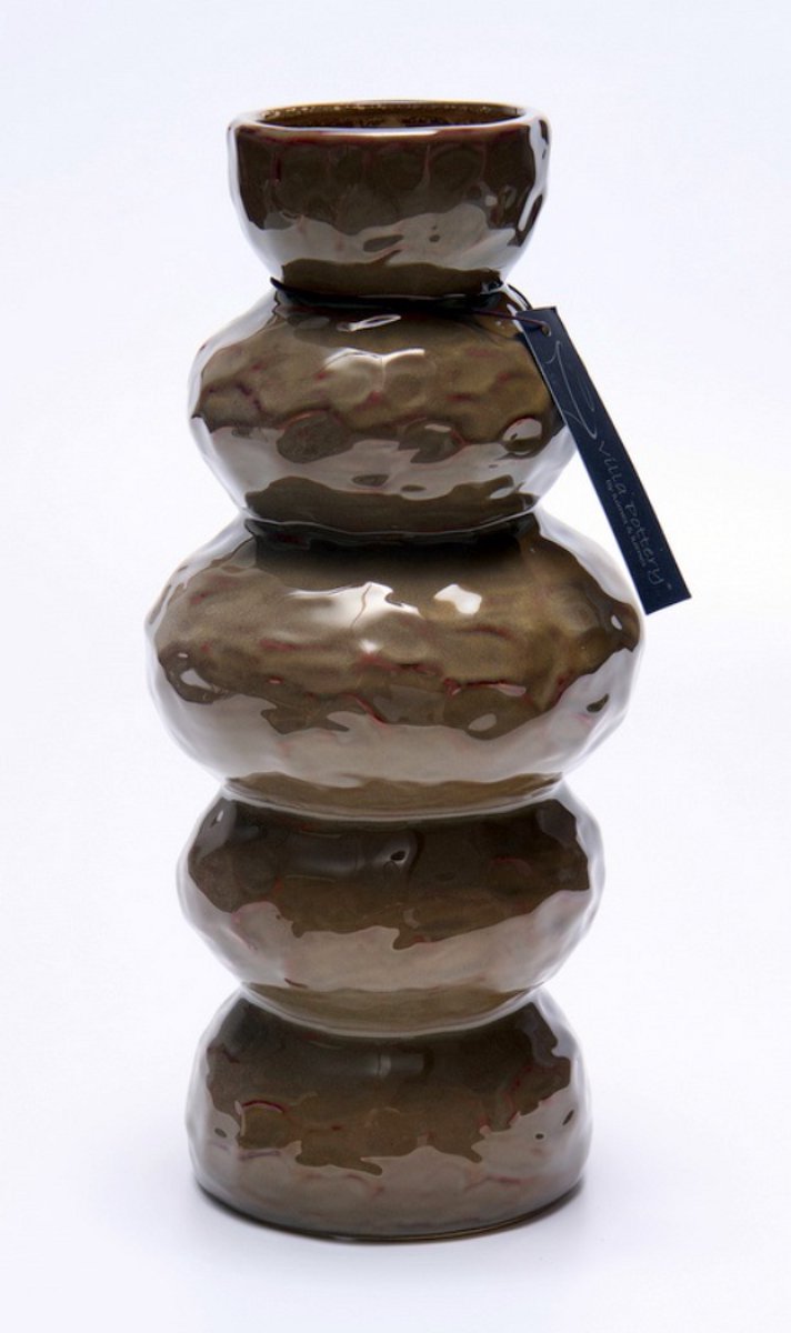 Villa Pottery Vaas - Villa Pottery - Decoratie - Woondecoratie - Keramiek - Berber 6_2 Chocolate Bruin