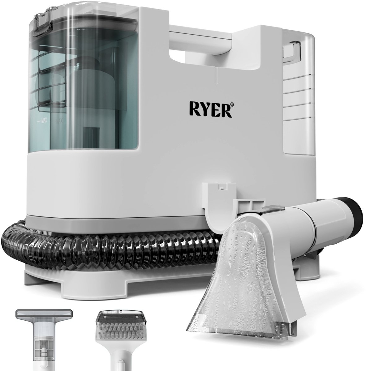 RYER Tapijtreiniger - Draagbare Vlekkenreiniger - Met Extra Borstel