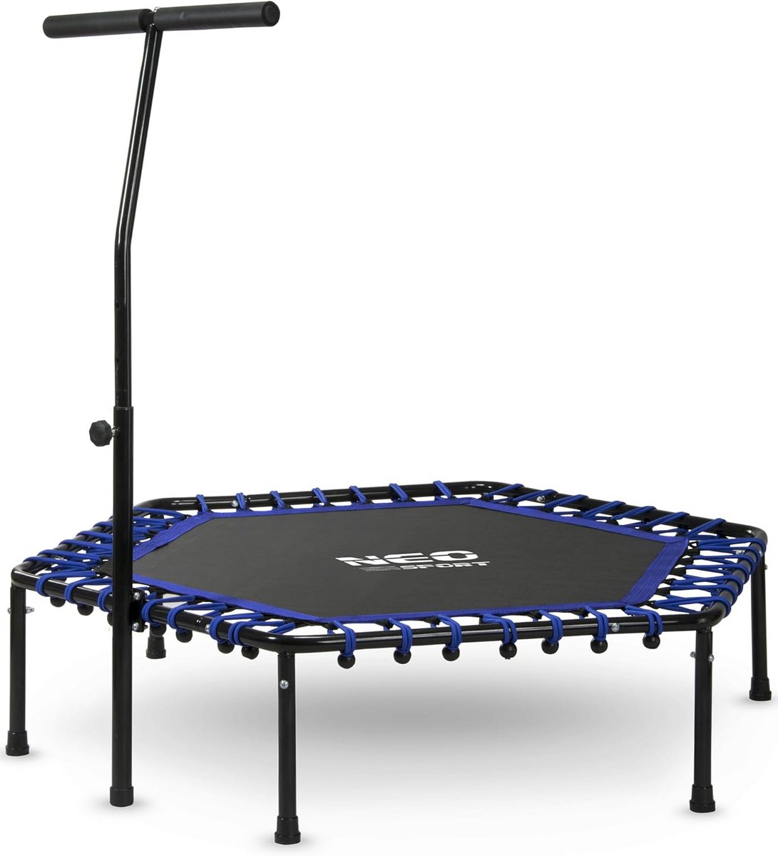 Fitness Trampoline voor Volwassenen Training Binnen en Buiten met Verstelbaar Handvat