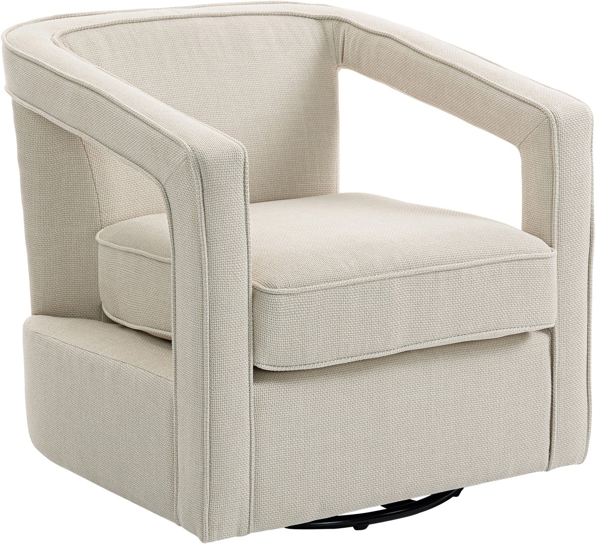 GranMaison Draaifauteuil - Relaxzetel - Relaxstoel - Relaxfauteuil - Stoel - Met armleuning - Voor één Persoon - Fluweel - Beige