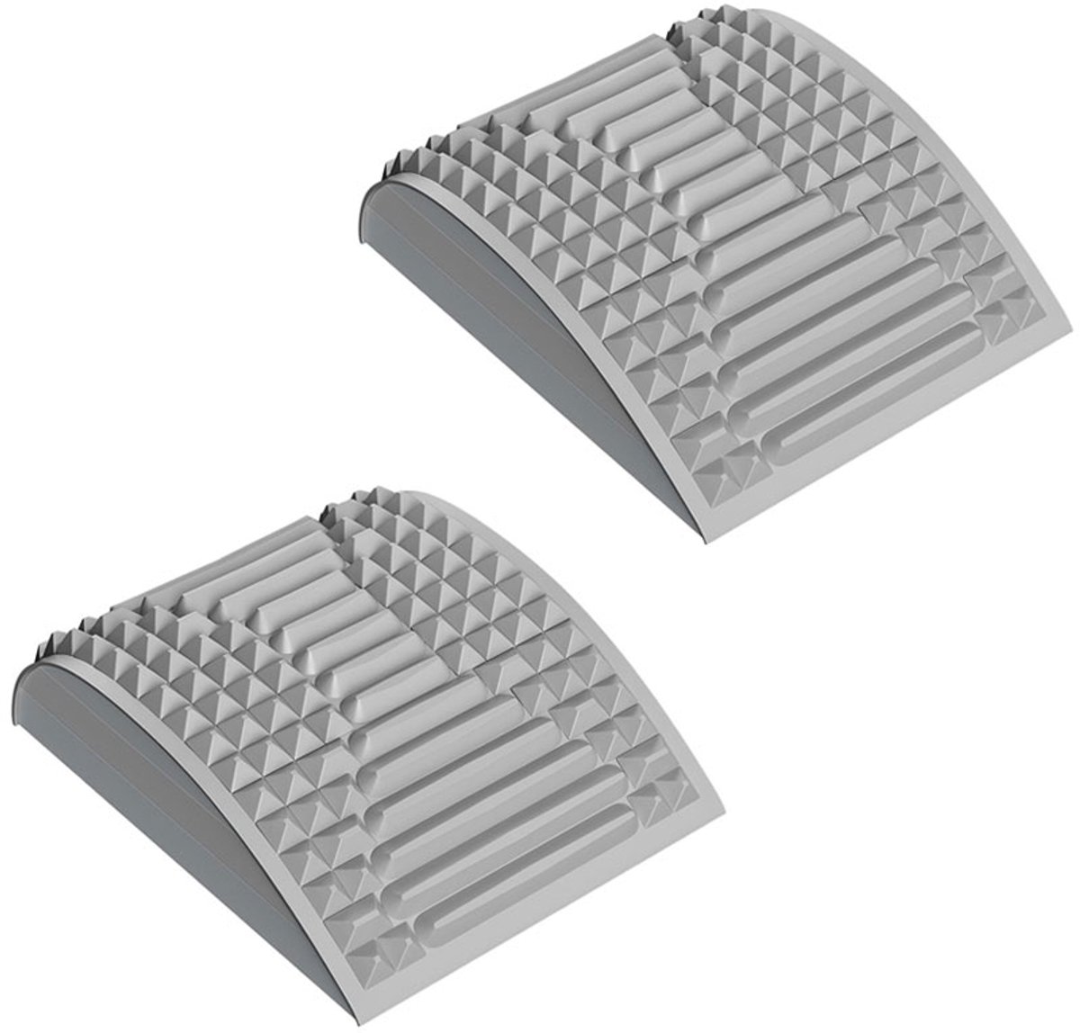 Spinepal Rugstrekker - Nekstretcher - Rugstretcher - Rugkussen - Rug En Nek - Massageapparaat - Rugmassage - Rugpijn Verlichten - Spine Pal - Voor Rug De TV - Grijs - 2 Stuks