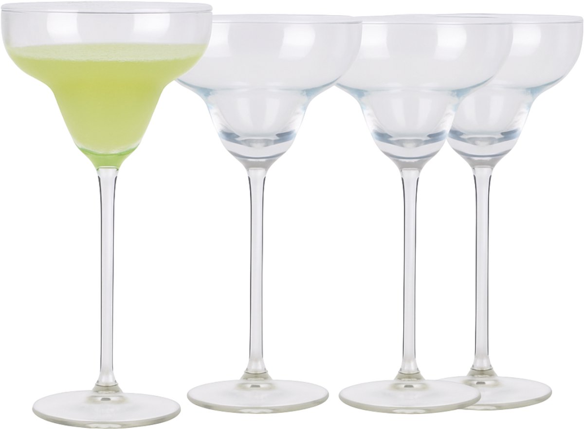 Alpina Margarita glazen set - 250 ml, transparant, 4 stuks