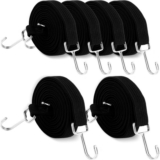 Spanrubber met Haken, 4 Expanders, Breed, Rubberen Spanner met Haken, 50 cm, Voor Steekwagen, Bagagedrager, Fiets, Motorfiets, Camping, Kort, Blauw Spanrubber met Haken, 4 Expanders, Breed, Rubberen Spanner met Haken, 50 cm, Voor Steekwagen, Bagagedrager, Fiets, Motorfiets, Camping, Kort, Blauw