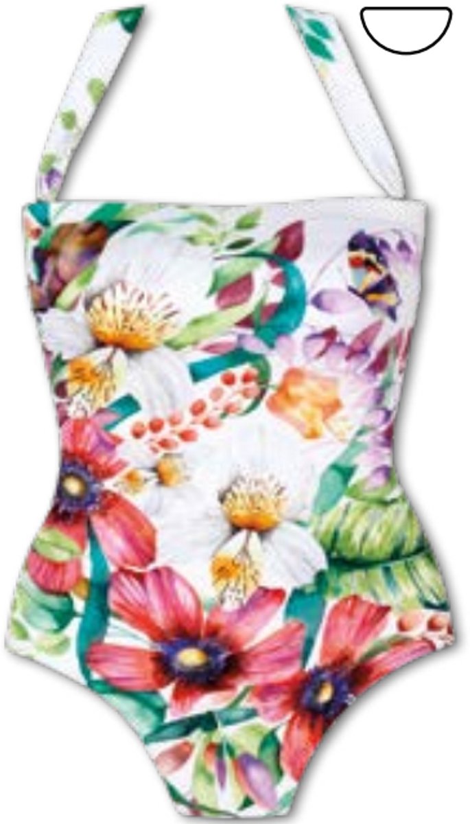 Roidal, Badpak, Bandeau, orquidea, blauw - 42B