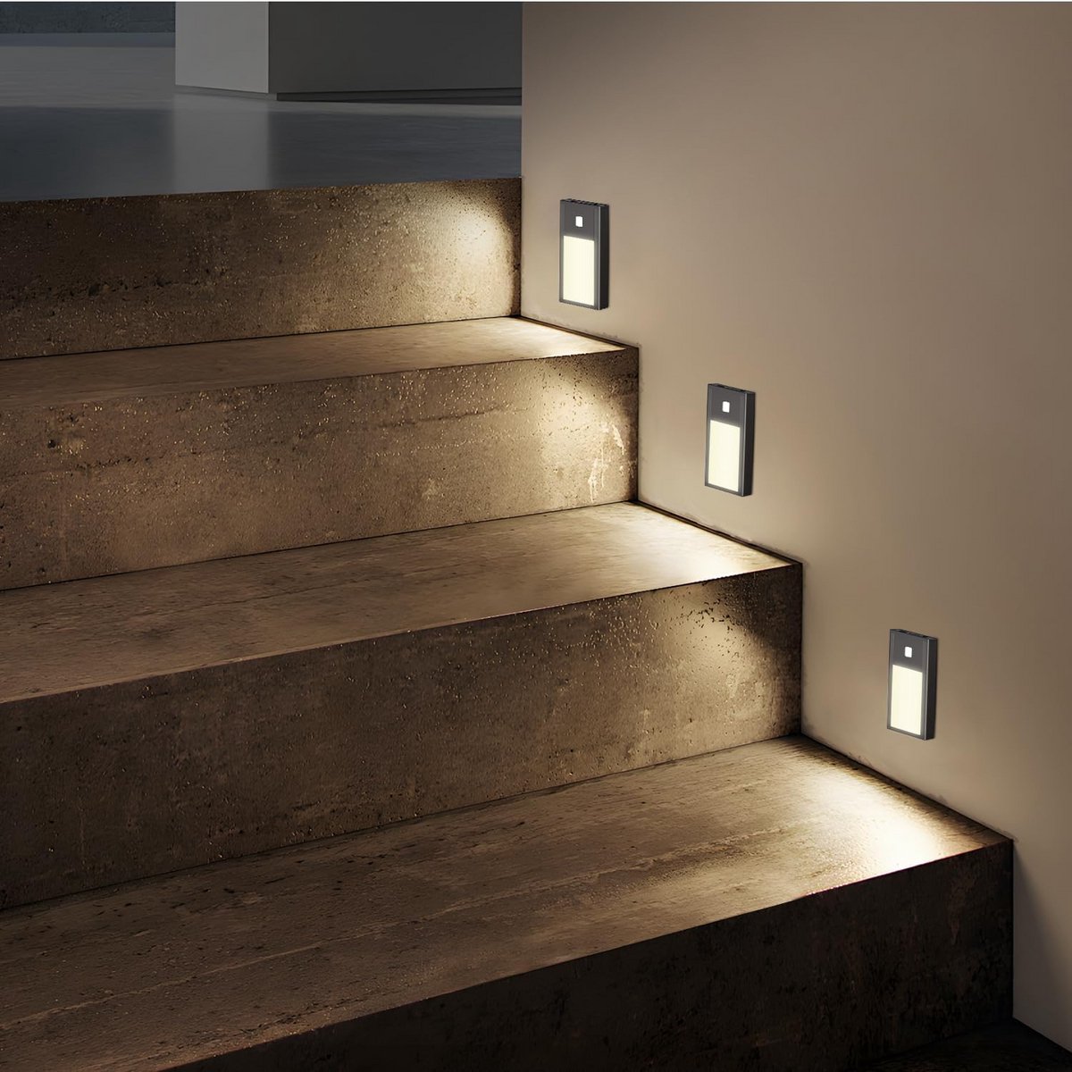Draaibare Bewegingssensor Nachtlampjes Oplaadbaar LED Set (6 stuks) - Magnetische Montage