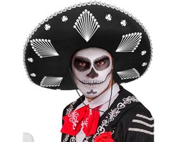 Sombrero Mexico - Mariachi - Dia de los Muertos Deluxe Zwart