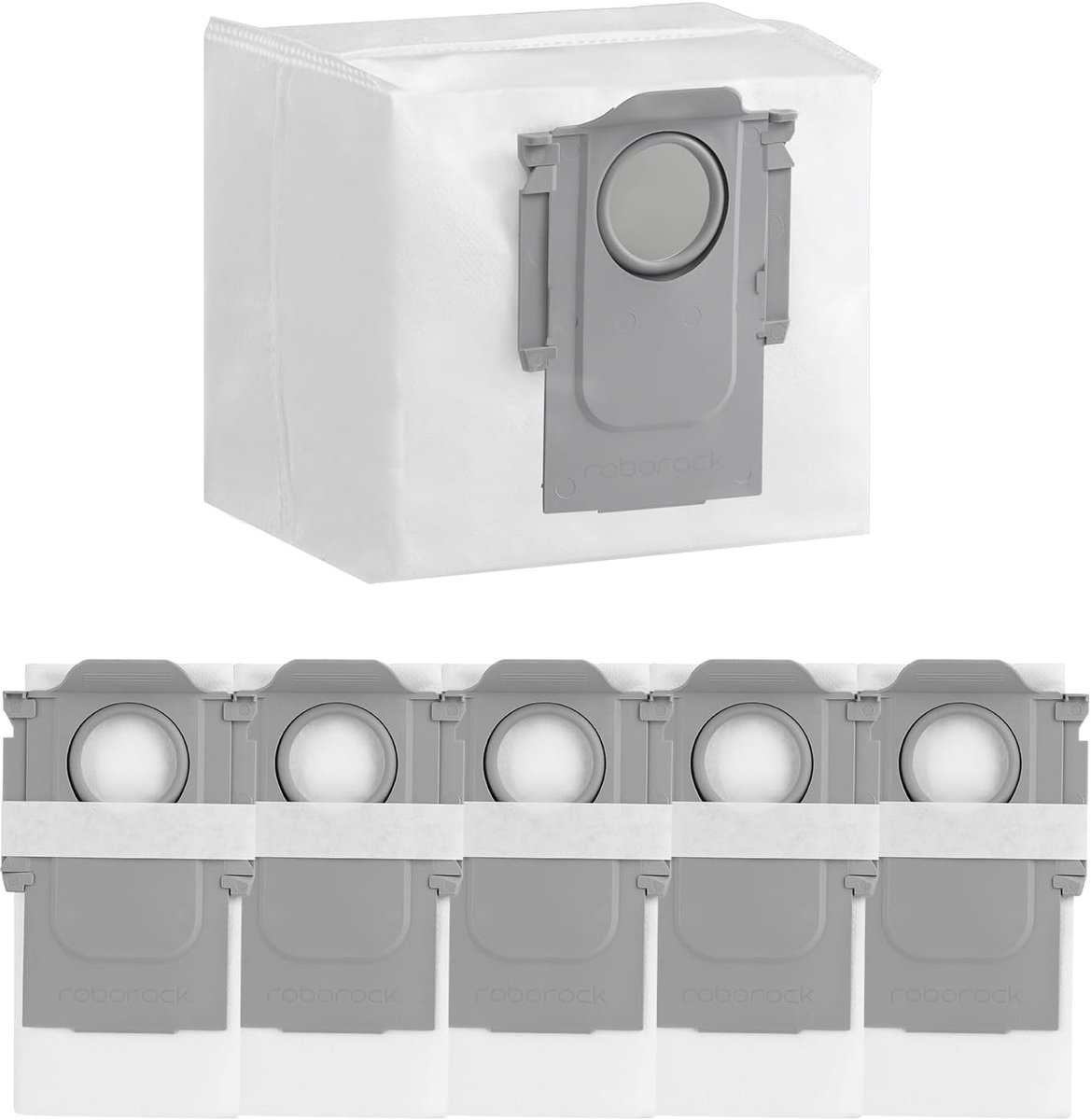 roborock Originele stofzuigerzakken OC-stofzakken Geschikt voor Q10S5 / Q7M5 / Q7L5 / Q7 Max+ Serie/S7 MaxV Ultra/S7 Pro Ultra/S8 Pro Ultra Serie/Q8 Max+/S8+/Q5 Pro+/S7 Max Ultra serie robotstofzuiger (6 stuks