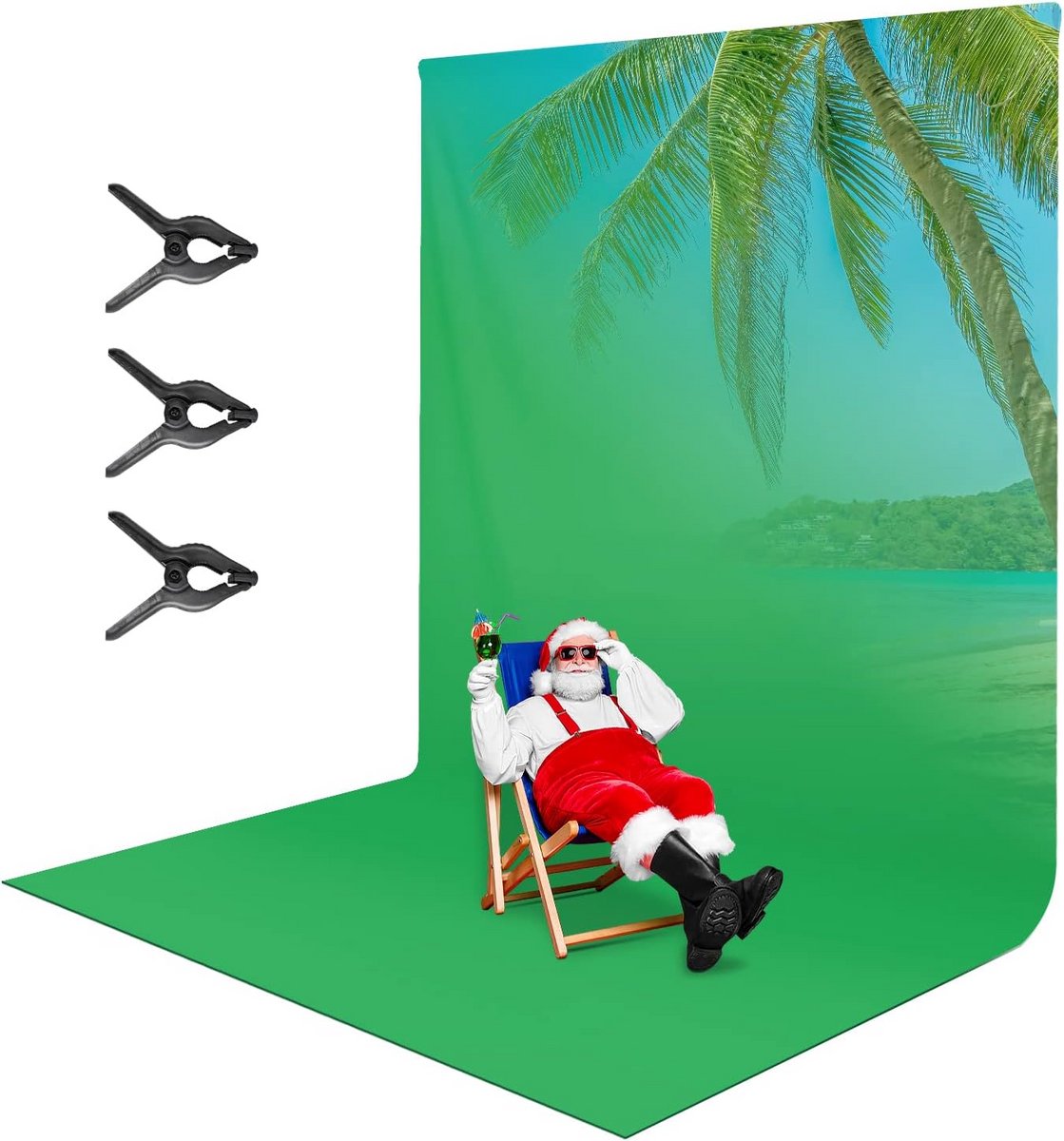 Groot Groen Chromakey Achtergronddoek van Muslin voor Fotostudio